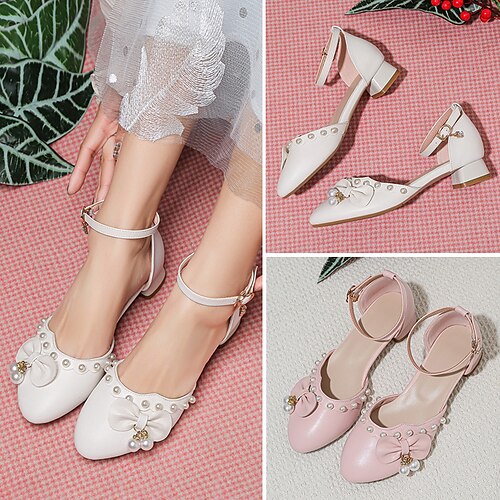 Girls' Sandals Princess Shoes School Shoes PU Flower Girl Shoes Big Kids(7years ) Party Birthday Buckle White Pink Fall Summer
Girls' Sandals Princess Shoes School Shoes PU Flower Girl Shoes Big Kids(7years ) Party Birthday Buckle White Pink Fall Summer