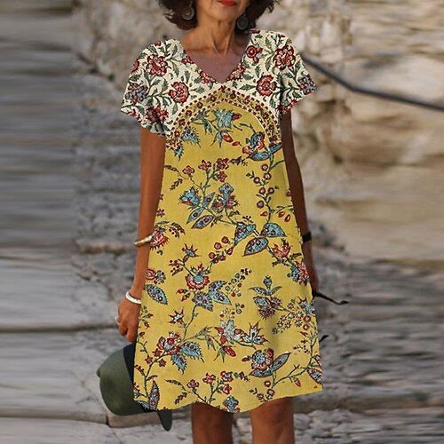 Damen Casual kleid Etuikleid Gelb Kurzarm Blumen Bedruckt Frühling Sommer V Ausschnitt Lockere Passform 2022 S M L XL XXL 3XL
Damen Casual kleid Etuikleid Gelb Kurzarm Blumen Bedruckt Frühling Sommer V Ausschnitt Lockere Passform 2022 S M L XL XXL 3XL