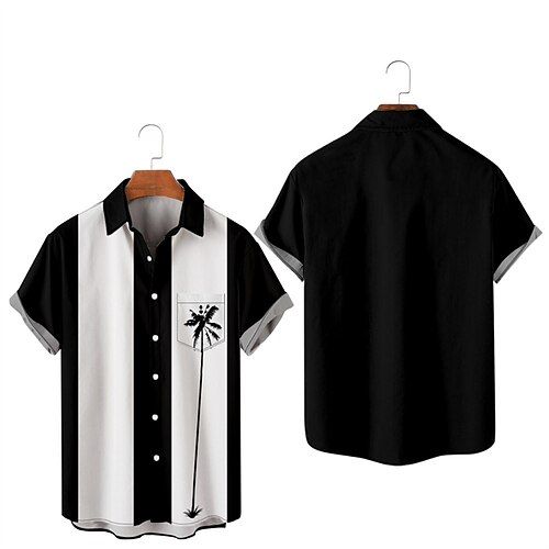 Men's Shirt Color Block Tree Turndown Street Casual Button-Down Print Short Sleeve Tops Casual Streetwear Hawaiian Breathable Blue-Green Green Blue
Men's Shirt Color Block Tree Turndown Street Casual Button-Down Print Short Sleeve Tops Casual Streetwear Hawaiian Breathable Blue-Green Green Blue