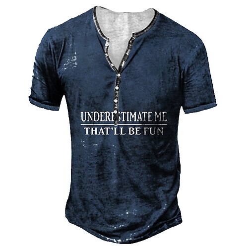 Men's Henley Shirt Tee T shirt 3D Print Graphic Letter Plus Size Henley Daily Sports Button-Down Print Short Sleeve Tops Basic Casual Designer Big and Tall Green Navy Blue / Summer
Men's Henley Shirt Tee T shirt 3D Print Graphic Letter Plus Size Henley Daily Sports Button-Down Print Short Sleeve Tops Basic Casual Designer Big and Tall Green Navy Blue / Summer