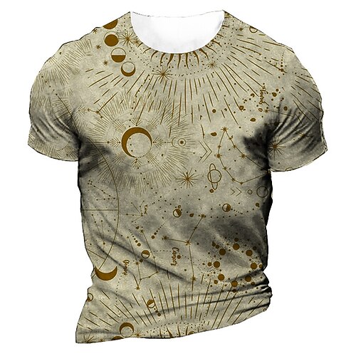 Men's Unisex T shirt 3D Print Graphic Prints Moon Sun Crew Neck Street Daily Print Short Sleeve Tops Casual Designer Big and Tall Sports Gray Khaki
Men's Unisex T shirt 3D Print Graphic Prints Moon Sun Crew Neck Street Daily Print Short Sleeve Tops Casual Designer Big and Tall Sports Gray Khaki