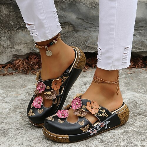 Per donna Pantofole Boho Estate Floreale Piatto Punta tonda Cuoio Mocassino Nero Verde
Per donna Pantofole Boho Estate Floreale Piatto Punta tonda Cuoio Mocassino Nero Verde