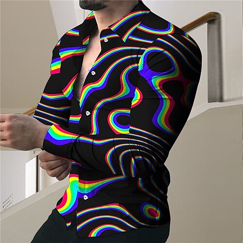 Men's Shirt Graphic Shirt Optical Illusion Turndown Green Purple Black 3D Print Outdoor Street Long Sleeve Button-Down Print Clothing Apparel Fashion Designer Casual Breathable / Summer / Spring
Men's Shirt Graphic Shirt Optical Illusion Turndown Green Purple Black 3D Print Outdoor Street Long Sleeve Button-Down Print Clothing Apparel Fashion Designer Casual Breathable / Summer / Spring