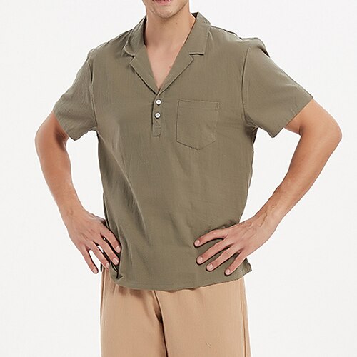 Men's Shirt Solid Color Button Down Collar Casual Daily Short Sleeve Tops Simple Fashion Green Black Khaki Summer Shirt
Men's Shirt Solid Color Button Down Collar Casual Daily Short Sleeve Tops Simple Fashion Green Black Khaki Summer Shirt