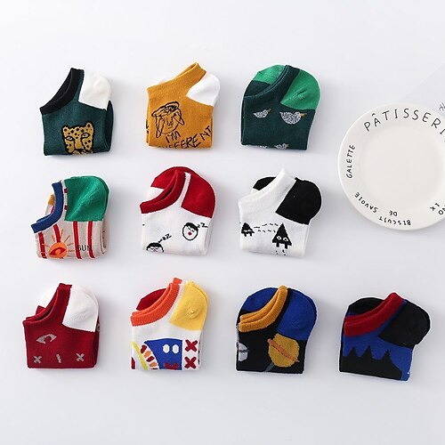 Fashion Cute Men's Socks Cartoon Multi Color Casual Socks No Show Liner Socks Thin Casual Multi color 10 Pairs / Geometric
Fashion Cute Men's Socks Cartoon Multi Color Casual Socks No Show Liner Socks Thin Casual Multi color 10 Pairs / Geometric