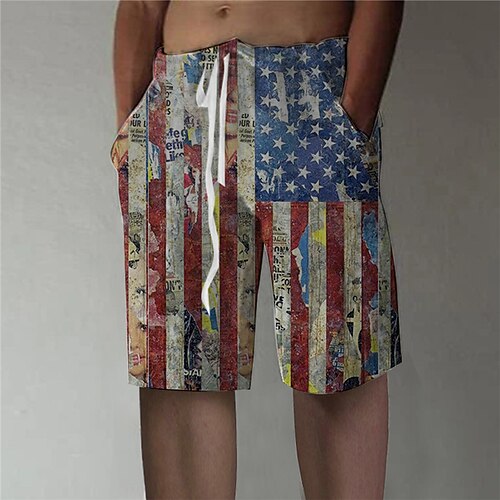 Men's Stylish Casual Straight Shorts 3D Print Elastic Waist Short Pants Sports Outdoor Daily Graphic Prints National Flag Cotton Blend Comfort Breathable Mid Waist Red M L XL XXL 3XL / Summer / Beach
Men's Stylish Casual Straight Shorts 3D Print Elastic Waist Short Pants Sports Outdoor Daily Graphic Prints National Flag Cotton Blend Comfort Breathable Mid Waist Red M L XL XXL 3XL / Summer / Beach
