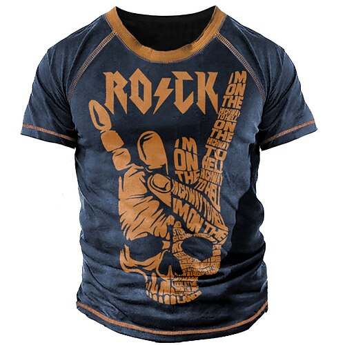 Homme T shirt Tee Graphic Crânes Lettre Col Ras du Cou Bleu 3D effet Extérieur Casual Manches Courtes Imprimer Vêtement Tenue Rétro Vintage Mode Classique Confortable / Eté / Eté
Homme T shirt Tee Graphic Crânes Lettre Col Ras du Cou Bleu 3D effet Extérieur Casual Manches Courtes Imprimer Vêtement Tenue Rétro Vintage Mode Classique Confortable / Eté / Eté
