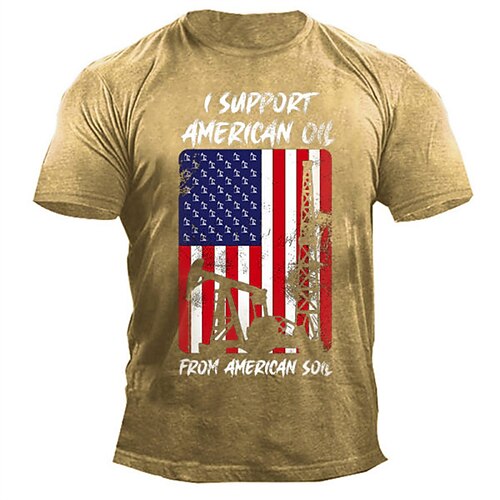 Men's T shirt 3D Print Graphic Flag Crew Neck Casual Daily Print Short Sleeve Tops Fashion Vintage Classic Comfortable Blue Black Gray / Summer
Men's T shirt 3D Print Graphic Flag Crew Neck Casual Daily Print Short Sleeve Tops Fashion Vintage Classic Comfortable Blue Black Gray / Summer