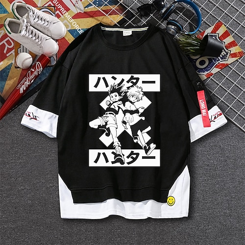 Inspired by Hunter X Hunter Gon Freecss Killua Zoldyck T-shirt Cartoon 100% Polyester Anime Fake two piece Harajuku Street Style T-shirt For Men's / Women's / Couple's
Inspired by Hunter X Hunter Gon Freecss Killua Zoldyck T-shirt Cartoon 100% Polyester Anime Fake two piece Harajuku Street Style T-shirt For Men's / Women's / Couple's