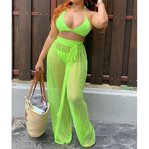 Per donna Costumi da bagno Bikini Tre pezzi Normale Costume da bagno Transparente Tinta unica Verde Costumi da bagno Sexy Sensuale / Imbottito
Per donna Costumi da bagno Bikini Tre pezzi Normale Costume da bagno Transparente Tinta unica Verde Costumi da bagno Sexy Sensuale / Imbottito