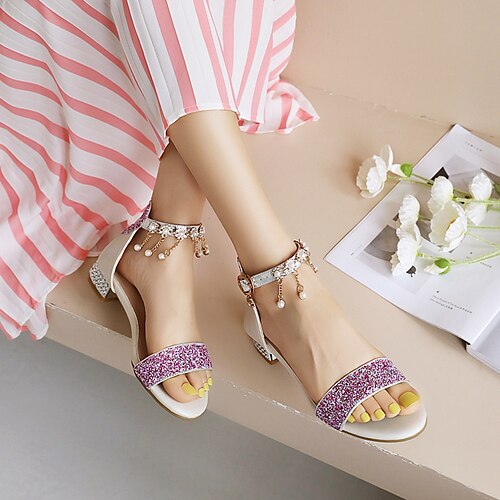 Girls' Sandals Princess Shoes School Shoes PU Flower Girl Shoes Big Kids(7years ) Party Birthday Buckle Sequin Green Blue Purple Fall Summer / Color Block
Girls' Sandals Princess Shoes School Shoes PU Flower Girl Shoes Big Kids(7years ) Party Birthday Buckle Sequin Green Blue Purple Fall Summer / Color Block