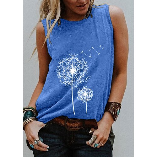Women's Tank Top Graphic Dandelion Print Round Neck Basic Tops Blue Purple Pink
Women's Tank Top Graphic Dandelion Print Round Neck Basic Tops Blue Purple Pink