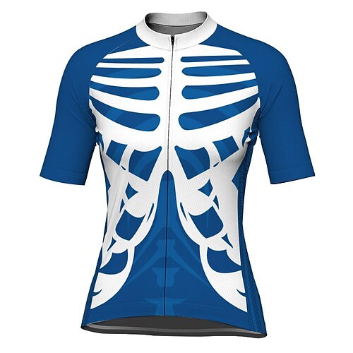 21Grams Women's Short Sleeve Cycling Jersey Blue Skeleton Bike Top Mountain Bike MTB Road Bike Cycling Spandex Polyester Breathable Quick Dry Moisture Wicking Sports Clothing Apparel / Athleisure
21Grams Women's Short Sleeve Cycling Jersey Blue Skeleton Bike Top Mountain Bike MTB Road Bike Cycling Spandex Polyester Breathable Quick Dry Moisture Wicking Sports Clothing Apparel / Athleisure