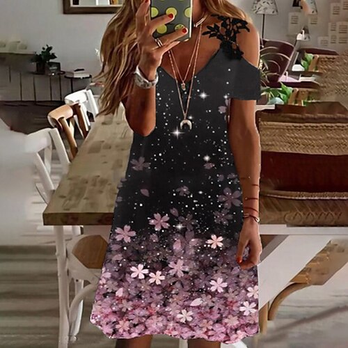 Women's Shift Dress Knee Length Dress Black Pink Wine Red Yellow Short Sleeve Floral Butterfly Print Spring Summer V Neck Casual 2022 S M L XL XXL 3XL
Women's Shift Dress Knee Length Dress Black Pink Wine Red Yellow Short Sleeve Floral Butterfly Print Spring Summer V Neck Casual 2022 S M L XL XXL 3XL