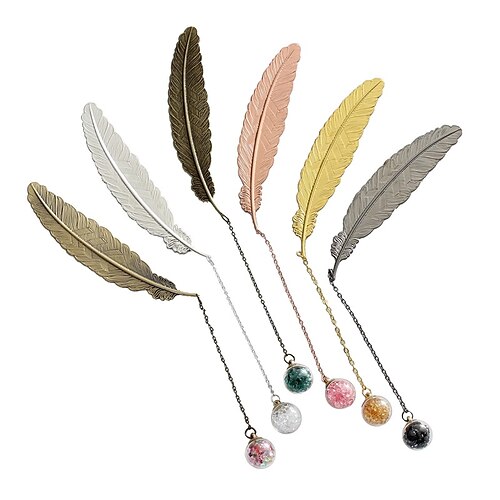 10 pcs Metal Bookmark Feather Creative Delicate Page Markers Metal Aesthetic Pendant Bookmark for Student Women Gifts 11.52.3 inch
10 pcs Metal Bookmark Feather Creative Delicate Page Markers Metal Aesthetic Pendant Bookmark for Student Women Gifts 11.52.3 inch
