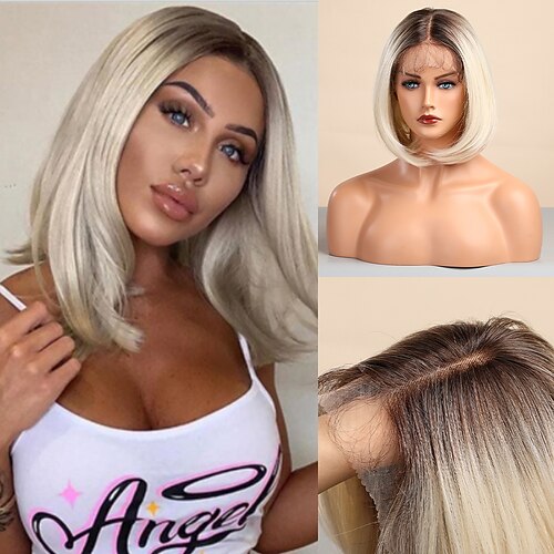 HAIRCUBE Bob Wig Ombre Blonde T Part Bob Lace Synthetic Wigs For Women Brazilian Straight Short Bob 1341 Lace Bob Wigs
HAIRCUBE Bob Wig Ombre Blonde T Part Bob Lace Synthetic Wigs For Women Brazilian Straight Short Bob 1341 Lace Bob Wigs