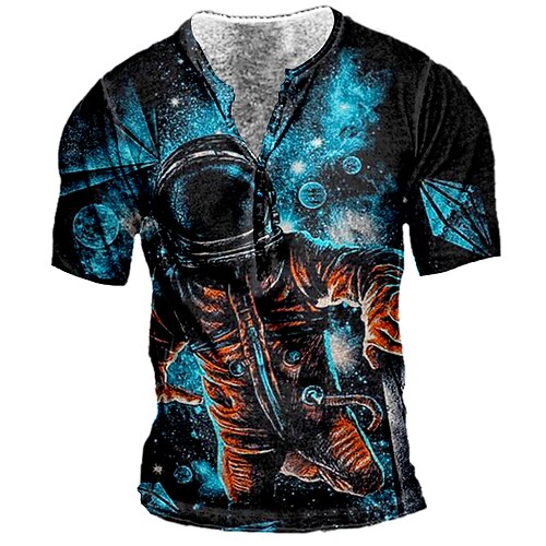 Men's Henley Shirt Tee T shirt 3D Print Galaxy Graphic Astronaut Plus Size Henley Daily Sports Button-Down Print Short Sleeve Tops Basic Casual Designer Big and Tall Black
Men's Henley Shirt Tee T shirt 3D Print Galaxy Graphic Astronaut Plus Size Henley Daily Sports Button-Down Print Short Sleeve Tops Basic Casual Designer Big and Tall Black