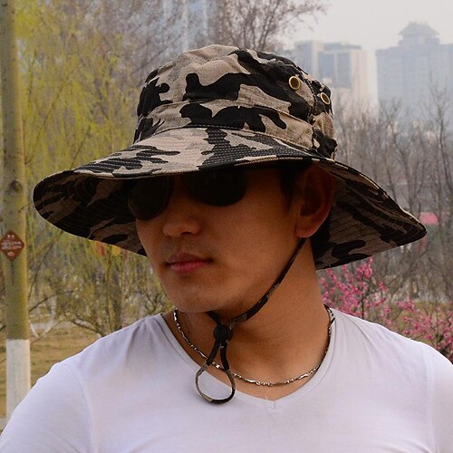 Men's Women's Sun Hat Fishing Hat Hiking Hat Boonie hat Wide Brim Summer Outdoor UV Sun Protection Sunscreen UV Protection Breathable Hat Military color Grey camouflage Khaki camouflage for Fishing
Men's Women's Sun Hat Fishing Hat Hiking Hat Boonie hat Wide Brim Summer Outdoor UV Sun Protection Sunscreen UV Protection Breathable Hat Military color Grey camouflage Khaki camouflage for Fishing