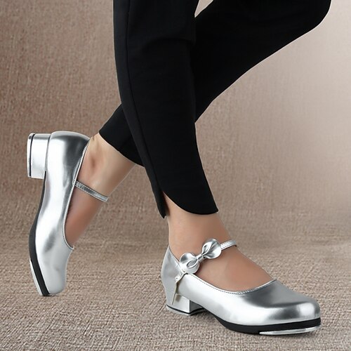 Women's Tap Shoes Dance Shoes Performance Practice Oxford Low Heel White Black Silver / Girls'
Women's Tap Shoes Dance Shoes Performance Practice Oxford Low Heel White Black Silver / Girls'