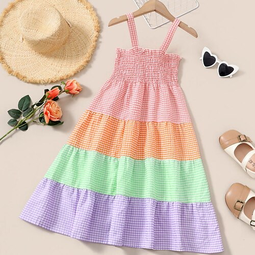 Kids Little Girls' Dress Patchwork Color Block A Line Dress Daily Patchwork Pink Knee-length Sleeveless Beautiful Cute Dresses Spring Summer Regular Fit 4-12 Years
Kids Little Girls' Dress Patchwork Color Block A Line Dress Daily Patchwork Pink Knee-length Sleeveless Beautiful Cute Dresses Spring Summer Regular Fit 4-12 Years