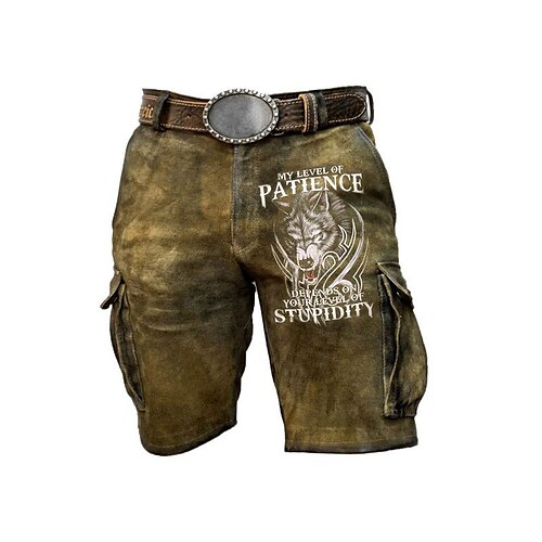 Men's Classic Style Fashion Shorts Cargo Shorts Pocket Print Short Pants Casual Daily Graphic Wolf Comfort Breathable Mid Waist Yellow M L XL XXL 3XL
Men's Classic Style Fashion Shorts Cargo Shorts Pocket Print Short Pants Casual Daily Graphic Wolf Comfort Breathable Mid Waist Yellow M L XL XXL 3XL