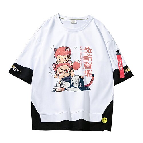 Inspired by Jujutsu Kaisen Ryomen Sukuna T-shirt Cartoon 100% Polyester Anime Fake two piece Harajuku Street Style T-shirt For Men's / Women's / Couple's
Inspired by Jujutsu Kaisen Ryomen Sukuna T-shirt Cartoon 100% Polyester Anime Fake two piece Harajuku Street Style T-shirt For Men's / Women's / Couple's