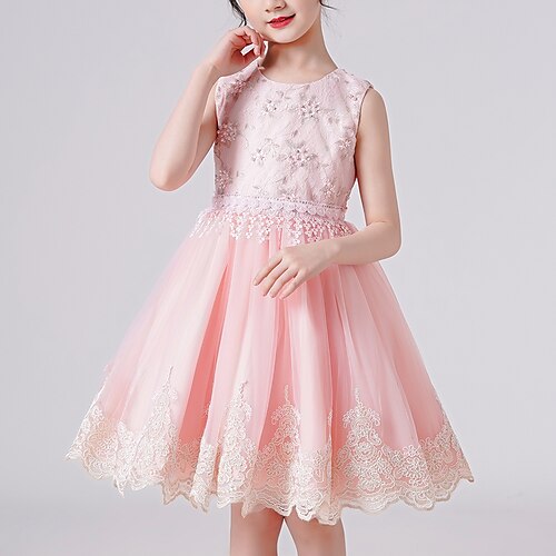 Kids Little Girls' Dress Floral Tulle Dress Daily Performance Beaded Lace Trims Pink Knee-length Sleeveless Princess Sweet Dresses Thanksgiving Summer Regular Fit 3-12 Years
Kids Little Girls' Dress Floral Tulle Dress Daily Performance Beaded Lace Trims Pink Knee-length Sleeveless Princess Sweet Dresses Thanksgiving Summer Regular Fit 3-12 Years