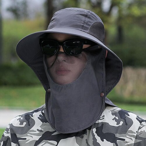 Men's Women's Sun Hat Fishing Hat Hiking Hat Boonie hat Wide Brim with Face Cover Neck Flap Summer Outdoor UV Sun Protection Sunscreen UV Protection Breathable Hat Black khaki Light Grey for
Men's Women's Sun Hat Fishing Hat Hiking Hat Boonie hat Wide Brim with Face Cover Neck Flap Summer Outdoor UV Sun Protection Sunscreen UV Protection Breathable Hat Black khaki Light Grey for