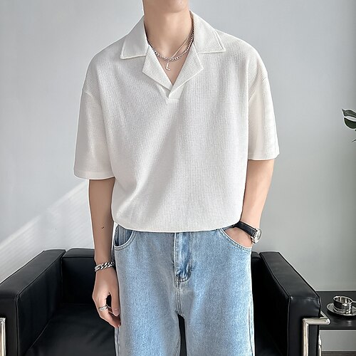 Men's Shirt Solid Color Turndown Street Casual Short Sleeve Tops Casual Fashion Breathable Comfortable White Black Gray
Men's Shirt Solid Color Turndown Street Casual Short Sleeve Tops Casual Fashion Breathable Comfortable White Black Gray