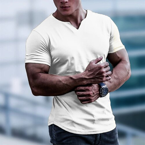 Men's T shirt Tee Solid Color V Neck Street Casual Short Sleeve Tops Basic Fashion Classic Comfortable White Black Army Green / Sports / Summer
Men's T shirt Tee Solid Color V Neck Street Casual Short Sleeve Tops Basic Fashion Classic Comfortable White Black Army Green / Sports / Summer