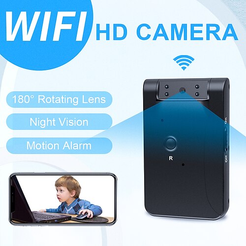 WD7 Mini 4K HD WIFI Camera Night Vision 180 Degrees Recorder IP Camera Motion Detection Wireless Remote Monitoring Camcorder
WD7 Mini 4K HD WIFI Camera Night Vision 180 Degrees Recorder IP Camera Motion Detection Wireless Remote Monitoring Camcorder