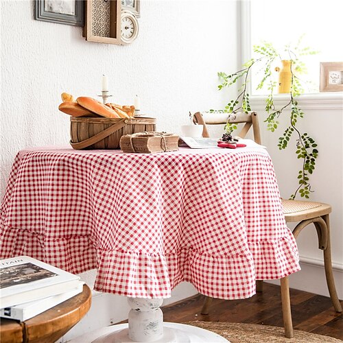 Farmhouse Style Pastoral Tablecloth Red Grid Table Cloth,Washable Table Cover Dust-Proof Wrinkle Resistant for Restaurant, Picnic, Indoor and Outdoor Dining
Farmhouse Style Pastoral Tablecloth Red Grid Table Cloth,Washable Table Cover Dust-Proof Wrinkle Resistant for Restaurant, Picnic, Indoor and Outdoor Dining