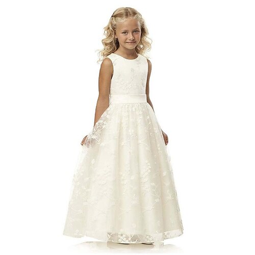 Kids Girls' Dress Solid Colored Dress Wedding Lace Sleeveless Cute Dress 3-12 Years Spring Ivory White
Kids Girls' Dress Solid Colored Dress Wedding Lace Sleeveless Cute Dress 3-12 Years Spring Ivory White