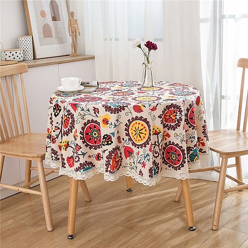 Boho Style Pastoral Tablecloth,Washable Table Cover Dust-Proof Wrinkle Resistant for Restaurant, Picnic, Indoor and Outdoor Dining
Boho Style Pastoral Tablecloth,Washable Table Cover Dust-Proof Wrinkle Resistant for Restaurant, Picnic, Indoor and Outdoor Dining