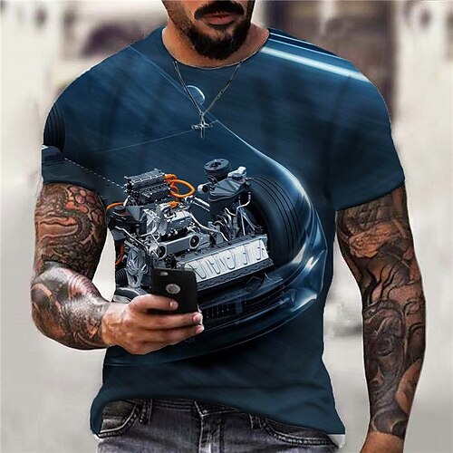 Men's Unisex T shirt 3D Print Graphic Prints Machine Crew Neck Street Daily Print Short Sleeve Tops Casual Designer Big and Tall Sports Blue
Men's Unisex T shirt 3D Print Graphic Prints Machine Crew Neck Street Daily Print Short Sleeve Tops Casual Designer Big and Tall Sports Blue