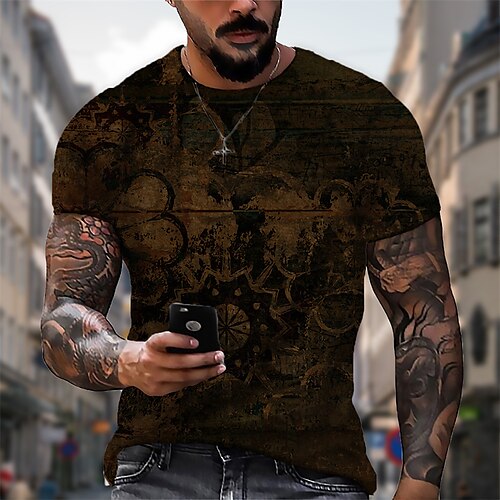 Men's T shirt 3D Print Graphic Map Crew Neck Casual Daily Print Short Sleeve Tops Fashion Vintage Designer Big and Tall Light Brown Brown
Men's T shirt 3D Print Graphic Map Crew Neck Casual Daily Print Short Sleeve Tops Fashion Vintage Designer Big and Tall Light Brown Brown