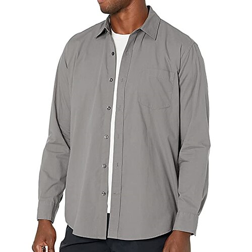 Men's Shirt Solid Color Turndown Street Casual Button-Down Long Sleeve Tops Casual Fashion Breathable Comfortable Blue Gray Light Blue
Men's Shirt Solid Color Turndown Street Casual Button-Down Long Sleeve Tops Casual Fashion Breathable Comfortable Blue Gray Light Blue