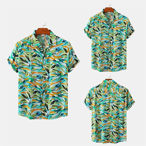 Men's Shirt 3D Print Graphic Graffiti Turndown Casual Daily Button-Down Print Short Sleeve Tops Fashion Classic Breathable Comfortable Green
Men's Shirt 3D Print Graphic Graffiti Turndown Casual Daily Button-Down Print Short Sleeve Tops Fashion Classic Breathable Comfortable Green