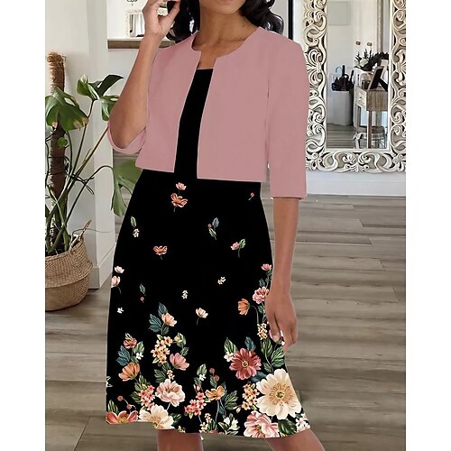 Per donna Set di vestiti Vestito due pezzi Abito linea A Vestito longuette Rosa Arancione Mezza manica Floreale Increspato Autunno Inverno Girocollo Informale 2023 S M L XL XXL 3XL
Per donna Set di vestiti Vestito due pezzi Abito linea A Vestito longuette Rosa Arancione Mezza manica Floreale Increspato Autunno Inverno Girocollo Informale 2023 S M L XL XXL 3XL
