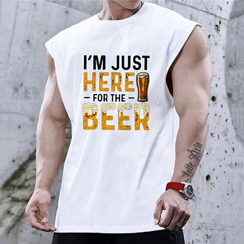 Men's Unisex T shirt Hot Stamping Graphic Prints Beer Letter Crew Neck Street Daily Print Cap Sleeve Tops Casual Designer Big and Tall Sports White / Summer
Men's Unisex T shirt Hot Stamping Graphic Prints Beer Letter Crew Neck Street Daily Print Cap Sleeve Tops Casual Designer Big and Tall Sports White / Summer