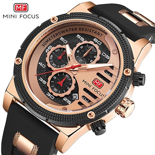 MINI FOCUS Quartz Watch for Men Analog Quartz Stylish Stylish Modern Style Waterproof Calendar Alloy Alloy Silicone Fashion
MINI FOCUS Quartz Watch for Men Analog Quartz Stylish Stylish Modern Style Waterproof Calendar Alloy Alloy Silicone Fashion