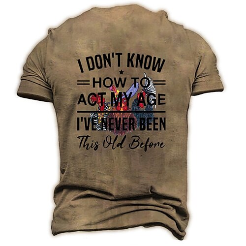 Men's Unisex T shirt 3D Print Graphic Prints Letter Crew Neck Street Daily Print Short Sleeve Tops Casual Designer Big and Tall Papa T Shirts Khaki / Summer
Men's Unisex T shirt 3D Print Graphic Prints Letter Crew Neck Street Daily Print Short Sleeve Tops Casual Designer Big and Tall Papa T Shirts Khaki / Summer