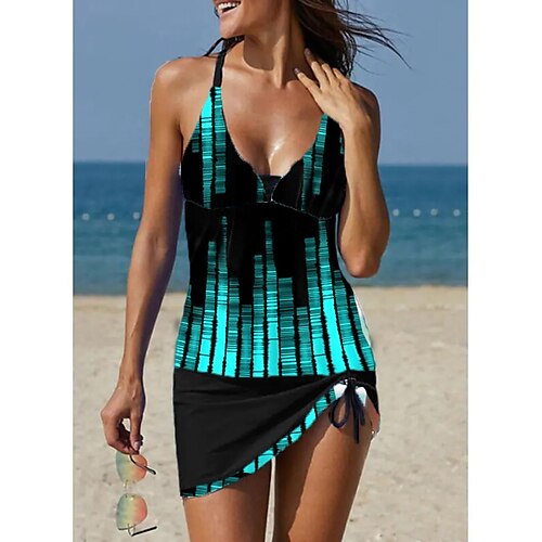 Women's Swimwear Tankini 2 Piece Normal Swimsuit High Waisted Print Color Block Black Padded V Wire Bathing Suits Sports Vacation Sexy / Strap / New / Strap
Women's Swimwear Tankini 2 Piece Normal Swimsuit High Waisted Print Color Block Black Padded V Wire Bathing Suits Sports Vacation Sexy / Strap / New / Strap