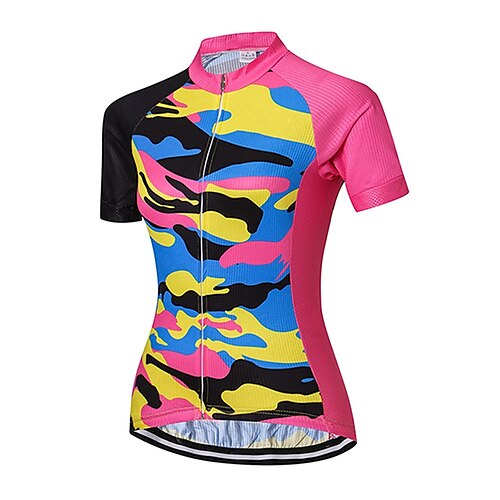 21Grams Women's Short Sleeve Cycling Jersey Summer Spandex Rose Red Camo / Camouflage Bike Top Mountain Bike MTB Road Bike Cycling Quick Dry Moisture Wicking Sports Clothing Apparel / Athleisure
21Grams Women's Short Sleeve Cycling Jersey Summer Spandex Rose Red Camo / Camouflage Bike Top Mountain Bike MTB Road Bike Cycling Quick Dry Moisture Wicking Sports Clothing Apparel / Athleisure