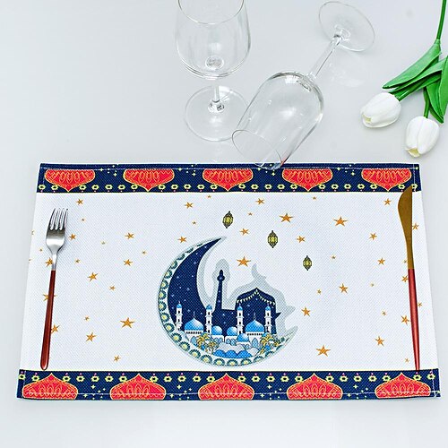 Muslim Ramadan Placemats Placemat Table Mats Heat Resistant Waterproof Washable Outdoor Placemats for Kitchen Dining Patio Table Decorations
Muslim Ramadan Placemats Placemat Table Mats Heat Resistant Waterproof Washable Outdoor Placemats for Kitchen Dining Patio Table Decorations