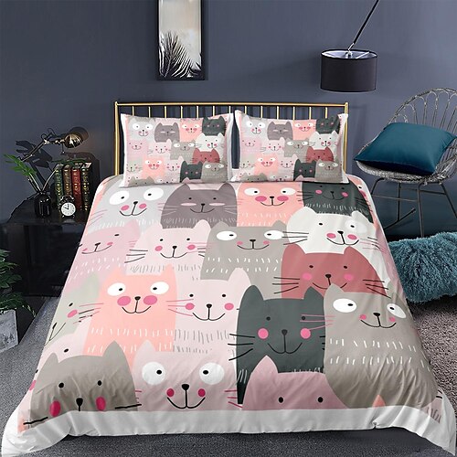 Cat Duvet Cover Set Quilt Bedding Sets Comforter Cover,Queen/King Size/Twin/Single/(Include 1 Duvet Cover, 1 Or 2 Pillowcases Shams),3D Prnted
Cat Duvet Cover Set Quilt Bedding Sets Comforter Cover,Queen/King Size/Twin/Single/(Include 1 Duvet Cover, 1 Or 2 Pillowcases Shams),3D Prnted