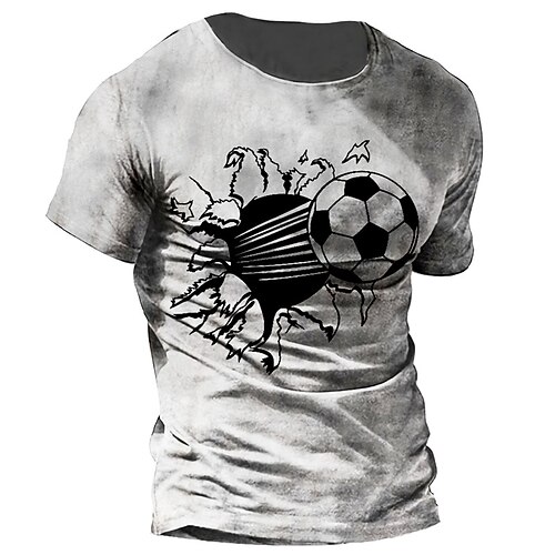 Men's Unisex T shirt 3D Print Graphic Prints Football Crew Neck Street Daily Print Short Sleeve Tops Casual Designer Big and Tall Sports Gray Light gray Dark Gray
Men's Unisex T shirt 3D Print Graphic Prints Football Crew Neck Street Daily Print Short Sleeve Tops Casual Designer Big and Tall Sports Gray Light gray Dark Gray