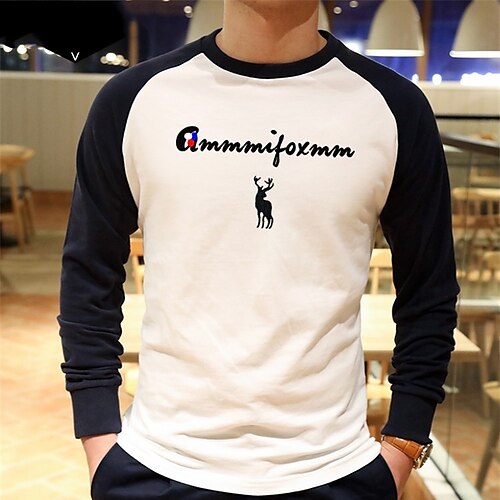 Men's T shirt Tee Letter Crew Neck Red / White Blue / White White Casual Daily Long Sleeve Print Clothing Apparel Sports Fashion Lightweight
Men's T shirt Tee Letter Crew Neck Red / White Blue / White White Casual Daily Long Sleeve Print Clothing Apparel Sports Fashion Lightweight