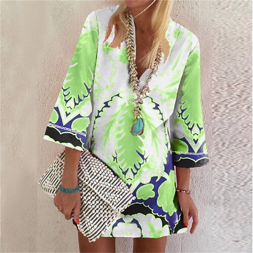 dameskiftkjole kort minikjole grøn halværmet print print forår sommer v-hals personlig stilfuld afslappet 2023 s m l xxl 3xl 4xl 5xl / løs
dameskiftkjole kort minikjole grøn halværmet print print forår sommer v-hals personlig stilfuld afslappet 2023 s m l xxl 3xl 4xl 5xl / løs