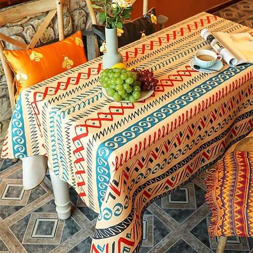 Rectangle Tablecloth Boho Coutry Style Table Cloths for Kitchen Dining, Party, Holiday, Christmas, Buffet
Rectangle Tablecloth Boho Coutry Style Table Cloths for Kitchen Dining, Party, Holiday, Christmas, Buffet
